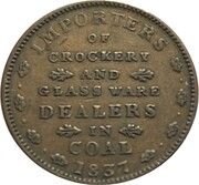Hard Times Token - E. F. Sise and Co (Portsmouth, New Hampshire) - Reverse
