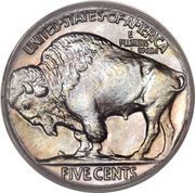 5 Cents "Buffalo Nickel" (flat ground) - Reverse