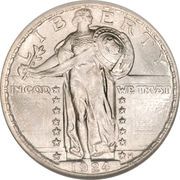 ¼ Dollar "Standing Liberty Quarter" (Stars Below Eagle) - Obverse