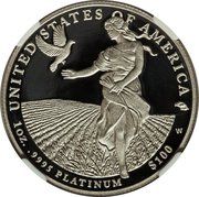 100 Dollars "American Platinum Eagle" (Bullion Coinage) - Reverse