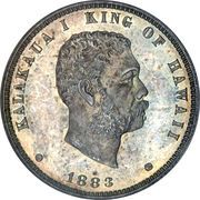 ⅛ Dollar - Kalākaua I - Obverse