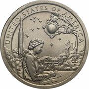1 Dollar "Native American Dollar" (American Indians in the Space Program) - Reverse