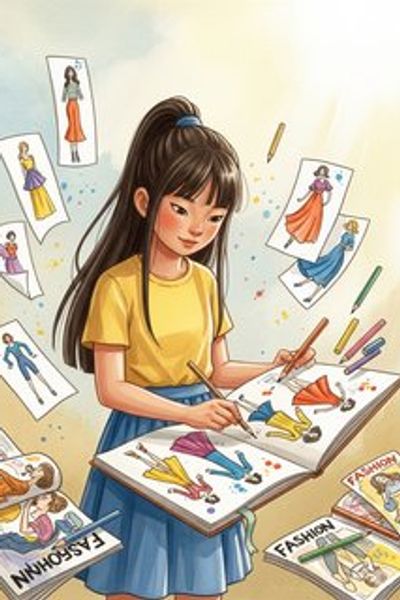 DreamWeavers Fashion Co. daily life story for 7-12 years children in English featuring inspiring themes