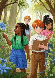 The Great Nature Quest! educational story for 7-12 years children in English featuring inspiring themes