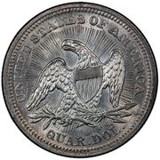 ¼ Dollar "Seated Liberty Quarter" (without motto, with rays and date arrows) - Reverse