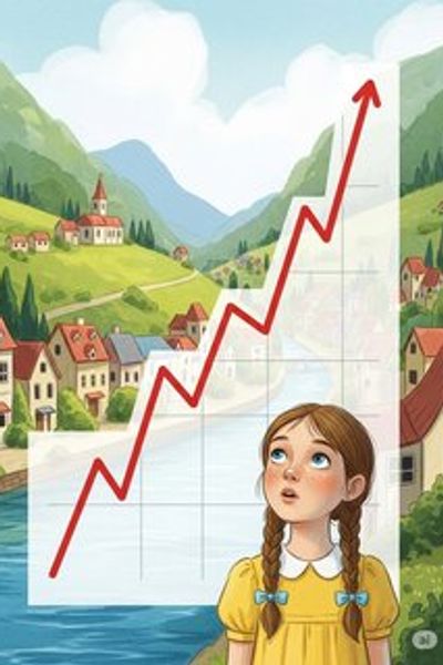 Lily and the Amazing Money Mountain educational story for 7-12 years children in English featuring warm themes