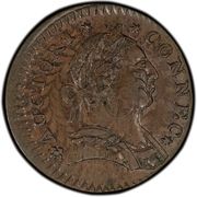 ½ Penny - Copper "Mailed Bust Right" - Obverse