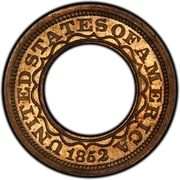 1 Dollar "1852 Gold Dollar" (Pattern; copper-nickel) - Obverse