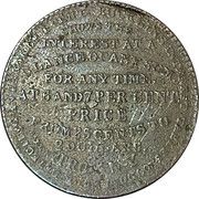 Hard Times Token - Bucklin's Interest Tables (Troy, New York) - Reverse