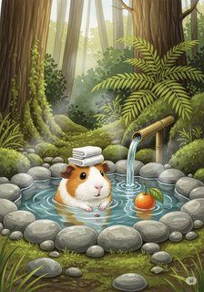 Mochi's Hot Spring / 麻糬的溫泉 adventure story for 3-6 years children in English featuring warm themes