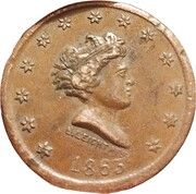 1 Cent - Leichtweis Head (Millions For Defence Not For One Cent for Tribute) - Obverse