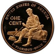 1 Cent "Lincoln Cent" (Formative Years - Bronze) - Reverse