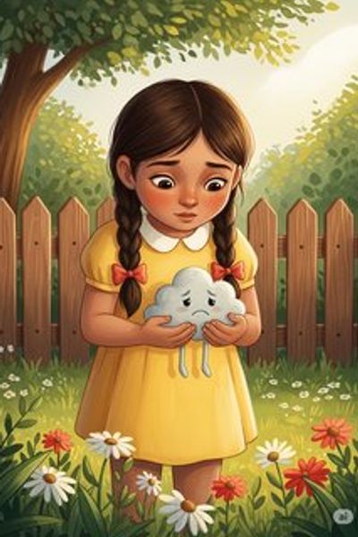 Nina and the Sad Little Cloud educational story for 3-6 years children in English featuring healing themes