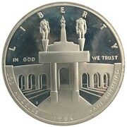 1 Dollar (XXIII Olympiad) - Obverse