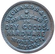Richards and Co. Dealer in Dry Goods (Morenci, Michigan) - Reverse