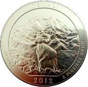 ¼ Dollar "Washington Quarter" (Denali National Park and Preserve Alaska - Silver 5 oz Bullion) - Reverse