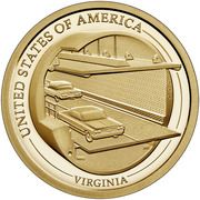 1 Dollar (American Innovation - Virginia) - Reverse