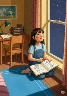 Elara's Rocket Dream educational story for 7-12 years children in English featuring inspiring themes