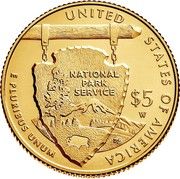 5 Dollars (National Park Service) - Reverse