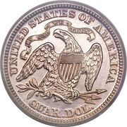¼ Dollar "Seated Liberty Quarter" (with motto; with date arrows) - Reverse