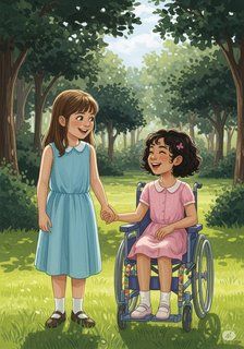 صديقتان إلى الأبد daily life story for 3-6 years children in Arabic featuring warm themes