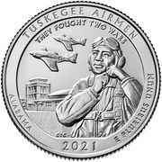 ¼ Dollar "Washington Quarter" (Tuskegee Airmen National Historic Site, Alabama) - Reverse