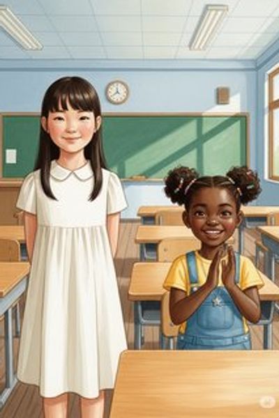 The Magic Mirror of Words educational story for 7-12 years children in English featuring warm themes