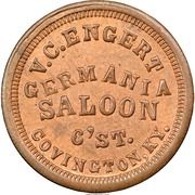 Civil War Merchant Token - V.C. Engert, Saloon (Covington, Kentucky) - Obverse