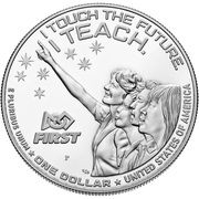 1 Dollar (Christa McAuliffe) - Reverse