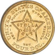 4 Dollars "1880 Stella" (Pattern; gold) - Reverse