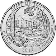 ¼ Dollar "Washington Quarter" (Ozark National Scenic Riverways, Missouri) - Reverse