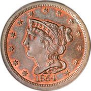 ½ Cent "Braided Hair - Half Cent" - Obverse