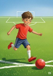 Leo’s Big Game Day daily life story for 7-12 years children in English featuring inspiring themes