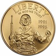 5 Dollars (50th Anniversary Of World War II) - Obverse