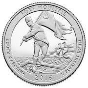 ¼ Dollar "Washington Quarter" (Fort Moultrie at Fort Sumter National Monument, South Carolina) - Silver Proof - Reverse