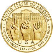 10 Dollars (Grace Coolidge; Bullion Coinage) - Reverse