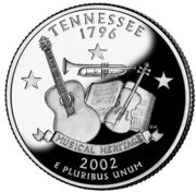 ¼ Dollar "Washington Quarter" (Tennessee - Silver Proof) - Reverse