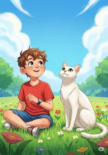 Danny's Homework Adventure educational story for 7-12 years children in English featuring warm themes