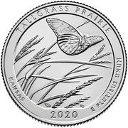 ¼ Dollar "Washington Quarter" (Tallgrass Prairie National Preserve, Kansas) - Reverse