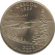 ¼ Dollar "Washington Quarter" (Oregon) - Reverse