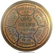 10 Dollars "1874 Eagle" (Pattern; gold) - Reverse