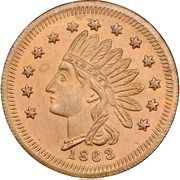 Civil War Merchant Token - V.C. Engert, Saloon (Covington, Kentucky) - Reverse