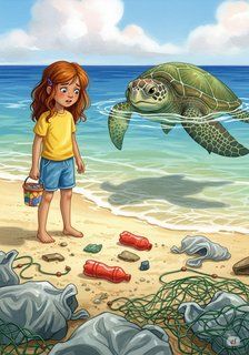 Coral and the Ocean's Secret educational story for 3-6 years children in English featuring warm themes