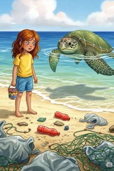 Coral and the Ocean's Secret educational story for 3-6 years children in English featuring warm themes