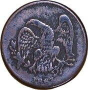 Civil War Merchant Token - J. Ambruster Grocer (Lancaster, Ohio) - Reverse