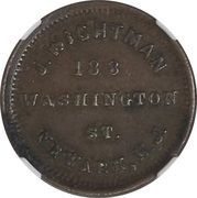 J. Wightman Civil War Token - Obverse