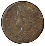 ½ Penny - Copper "Draped Bust Left" - Obverse