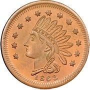 Cent - Civil War Merchant Token - J.W. Low Books (Springfield, Ohio) - Reverse
