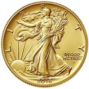 ½ Dollar (Walking Liberty Half Centennial; Gold) - Obverse