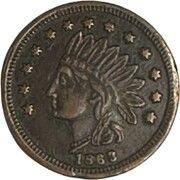 Civil War Merchant Token - Carl Haas (Cincinnati, Ohio) - Reverse
